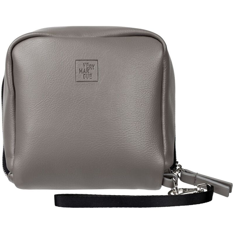 Дорожная косметичка Cubo, серая с логотипом арт.13834.11