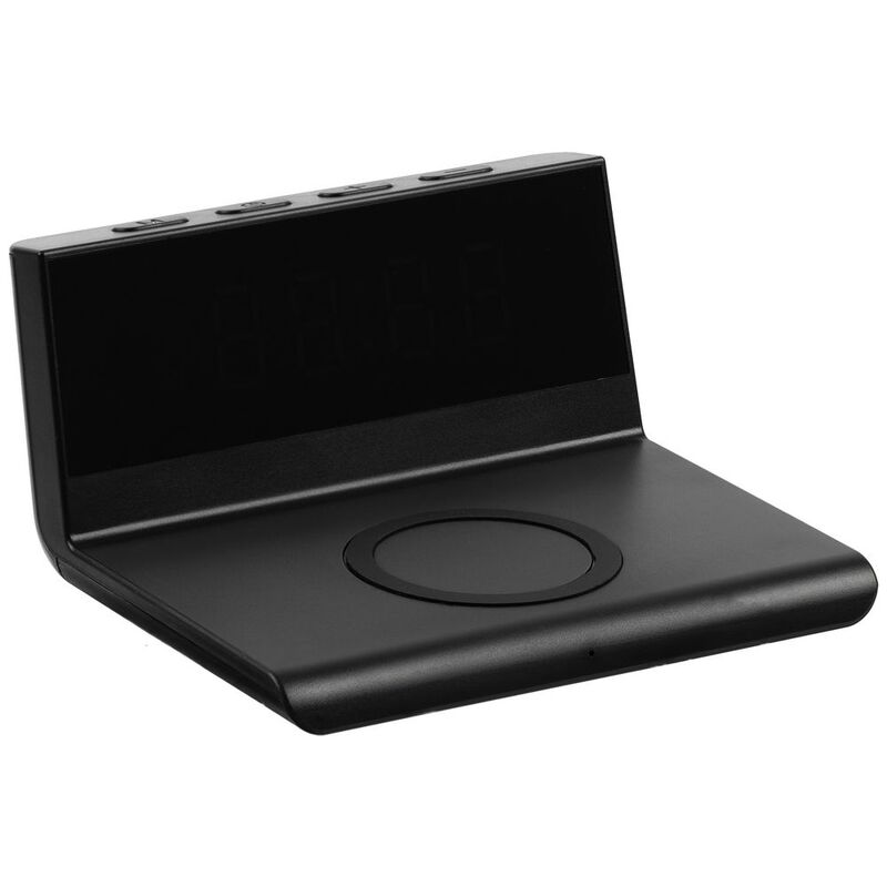 Станция беспроводной зарядки с часами Electron, ver.2, черная арт.16343.30