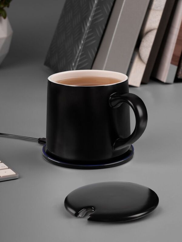 Кружка с подогревом и беспроводной зарядкой dualBase ver. 2.0 Matt, черная арт.16345.30