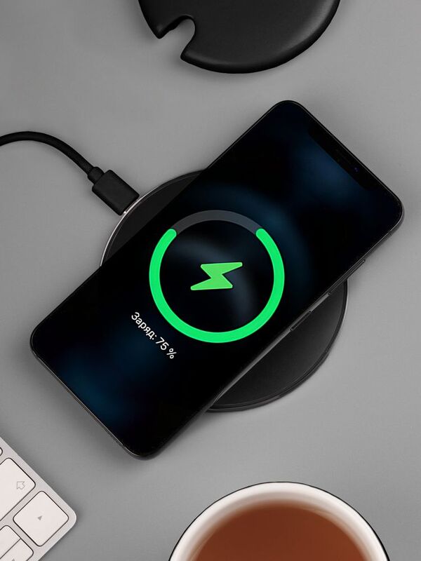 Кружка с подогревом и беспроводной зарядкой dualBase ver. 2.0 Matt, черная арт.16345.30