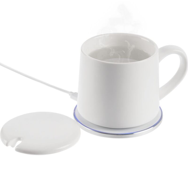 Кружка с подогревом и беспроводной зарядкой dualBase ver. 2.0 Matt, белая арт.16345.60
