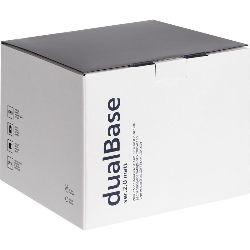 Кружка с подогревом и беспроводной зарядкой dualBase ver. 2.0 Matt, белая арт.16345.60