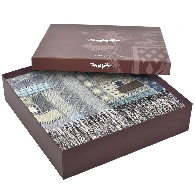 Плед Baltimora, синий с серым арт.10019.41