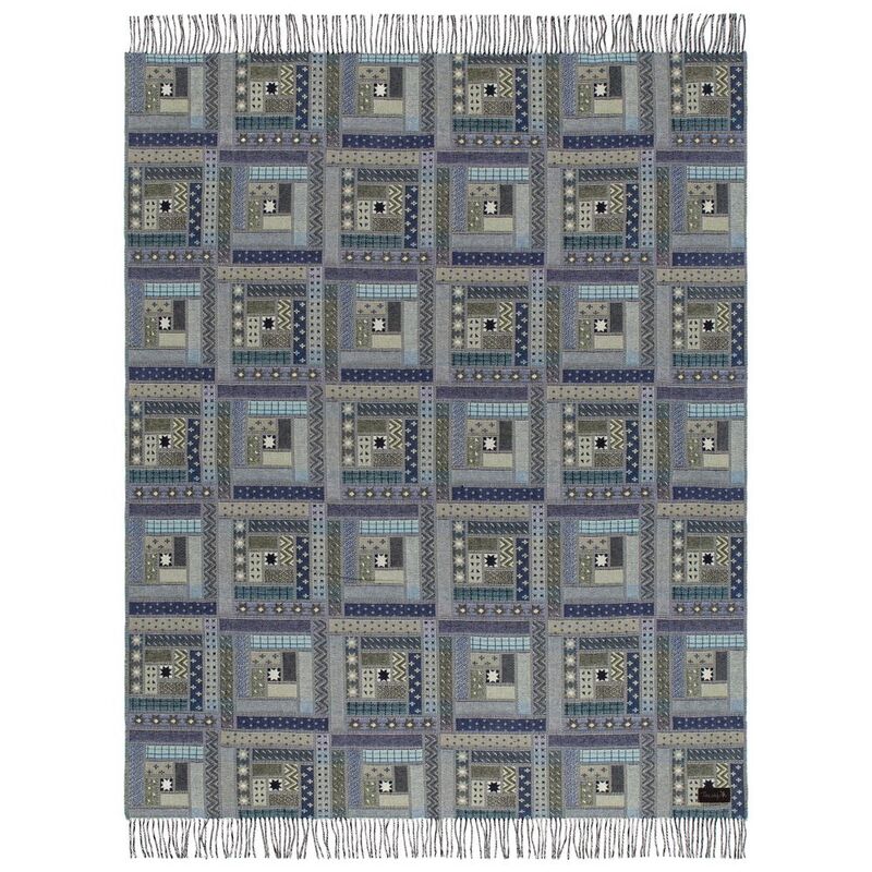 Плед Baltimora, синий с серым арт.10019.41