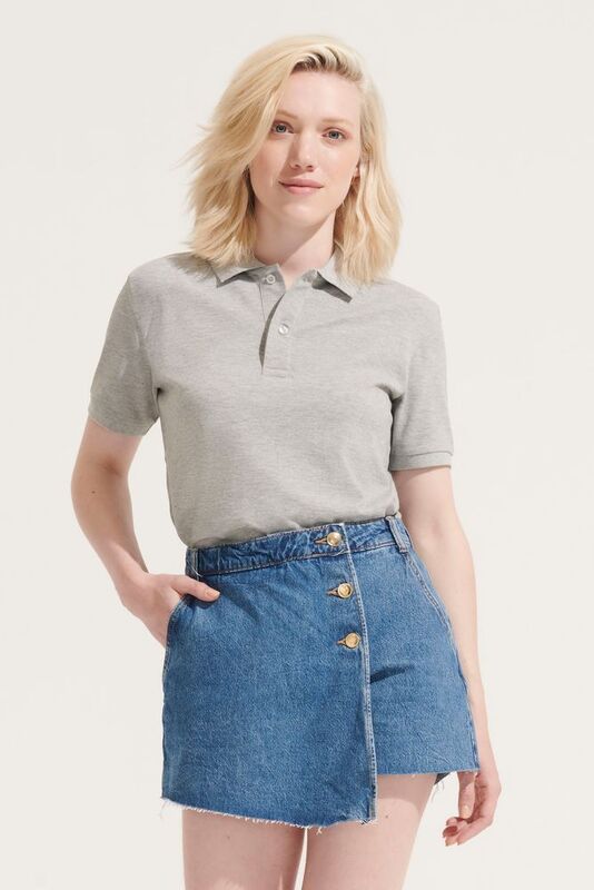 Рубашка поло унисекс Pegase, серый меланж арт.04242360