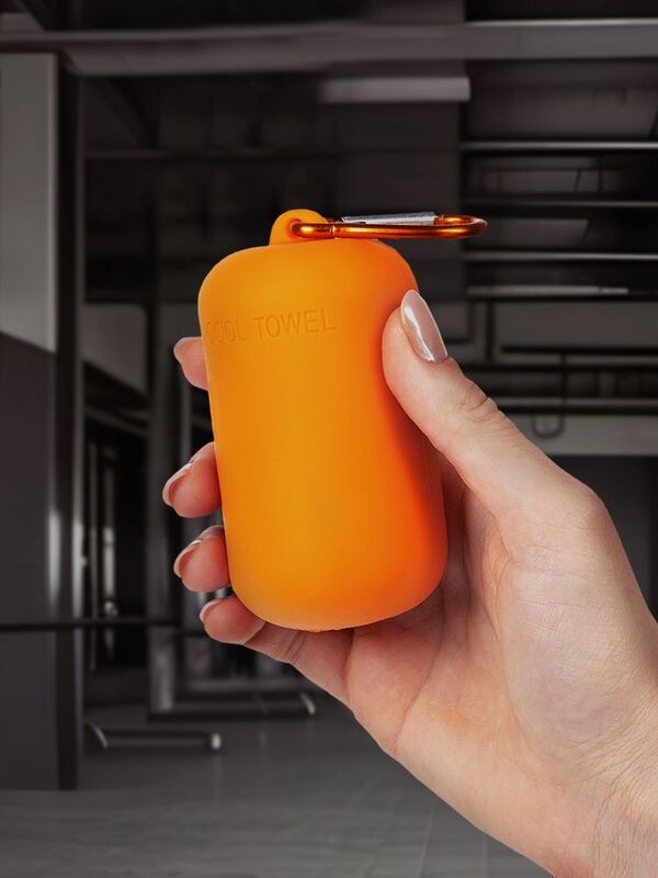 Охлаждающее полотенце Narvik в силиконовом чехле, оранжевое арт.17230.20