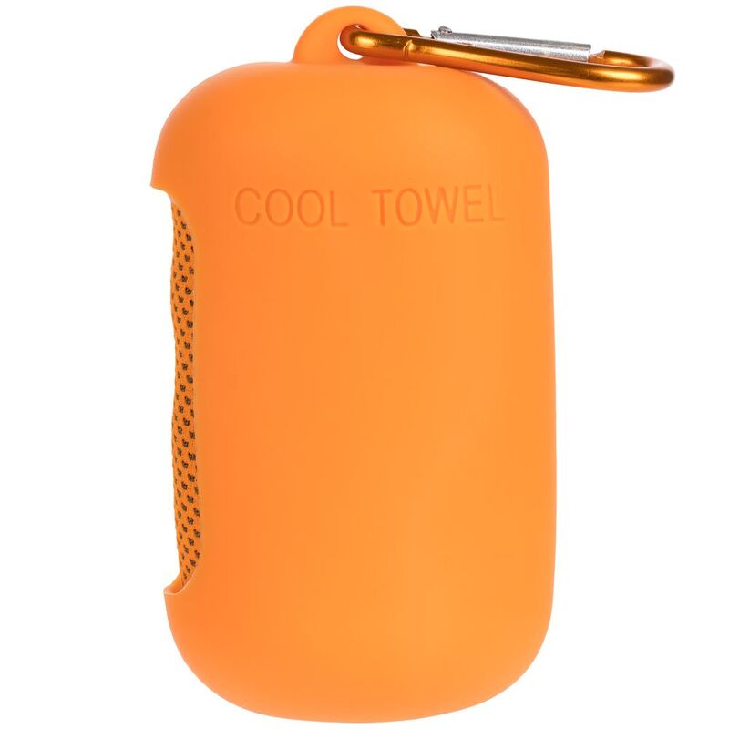 Охлаждающее полотенце Narvik в силиконовом чехле, оранжевое арт.17230.20