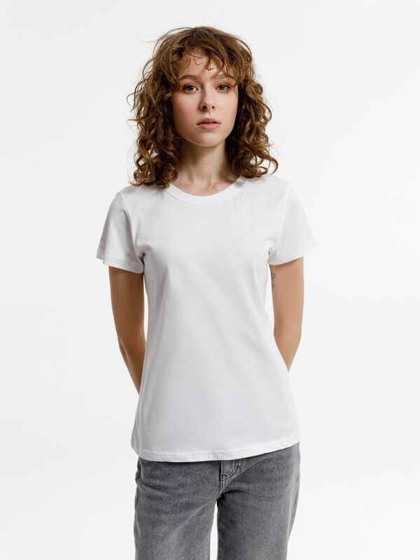 Футболка женская T-bolka Lady, белая (белоснежная) арт.1878.63