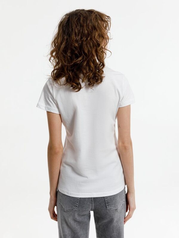 Футболка женская T-bolka Lady, белая (белоснежная) арт.1878.63