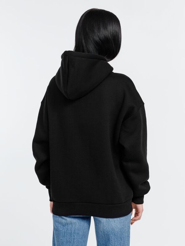 Худи оверсайз унисекс Go Easy, черное арт.16415.30