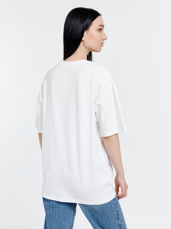 Футболка оверсайз унисекс Big Haul, молочно-белая арт.16417.60