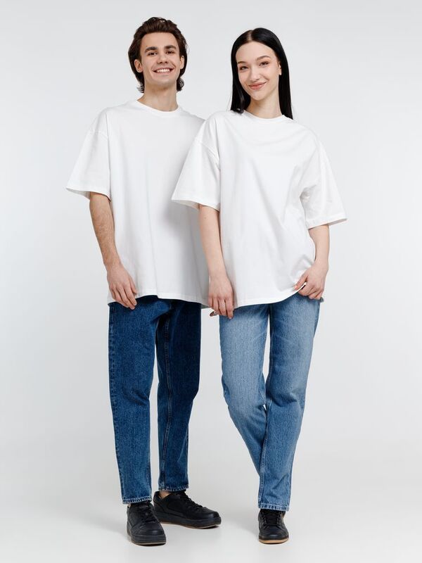 Футболка оверсайз унисекс Big Haul, молочно-белая арт.16417.60