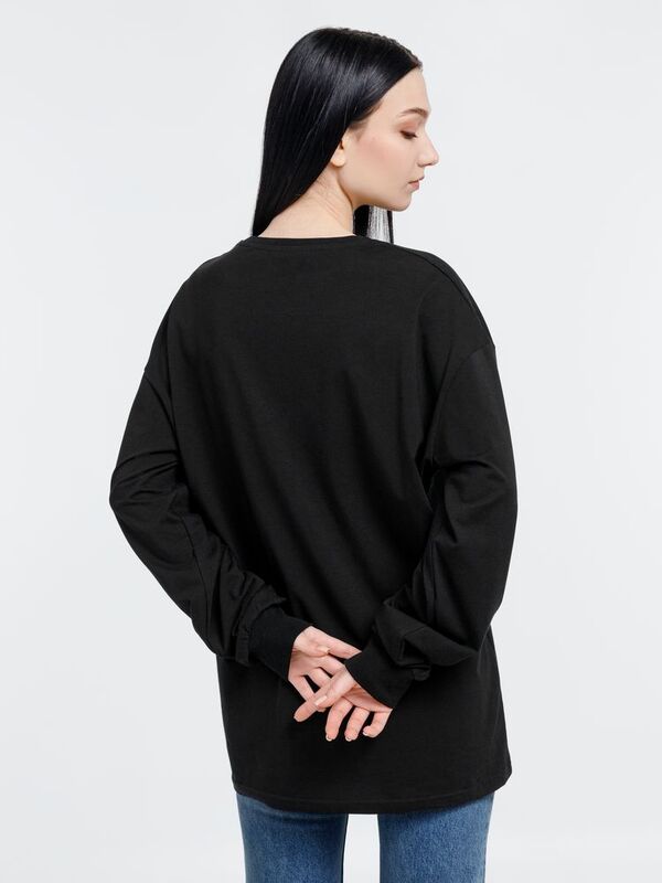 Футболка оверсайз унисекс City Sapiens, черная арт.16418.30