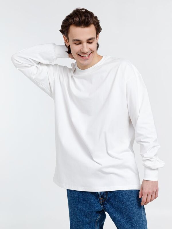 Футболка оверсайз унисекс City Sapiens, молочно-белая арт.16418.60