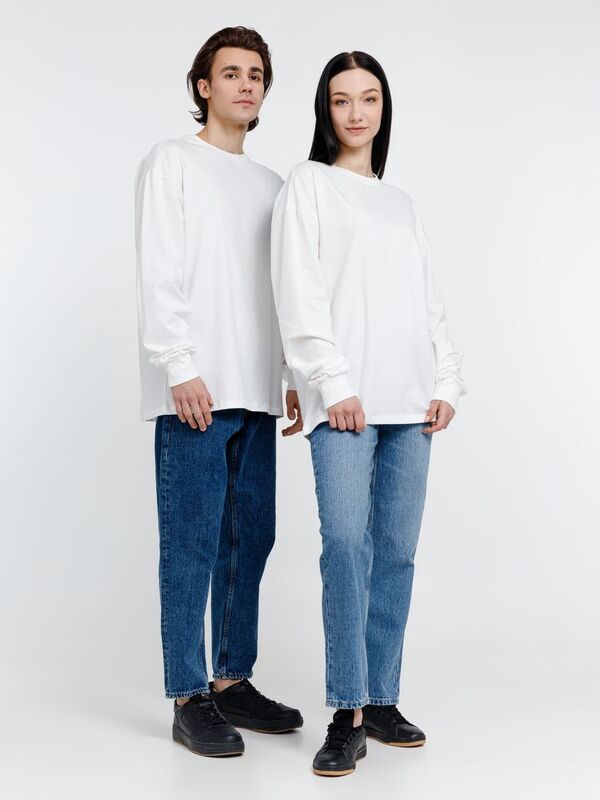 Футболка оверсайз унисекс City Sapiens, молочно-белая арт.16418.60