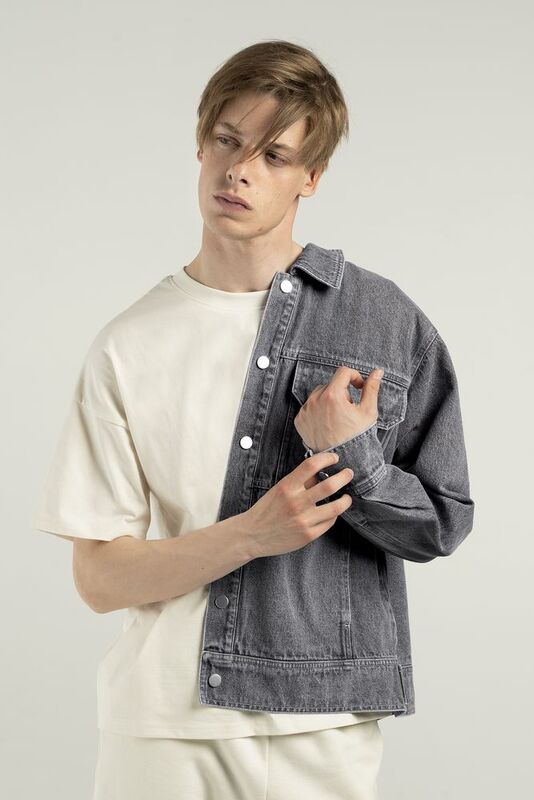 Куртка джинсовая O2, серая арт.15259.10