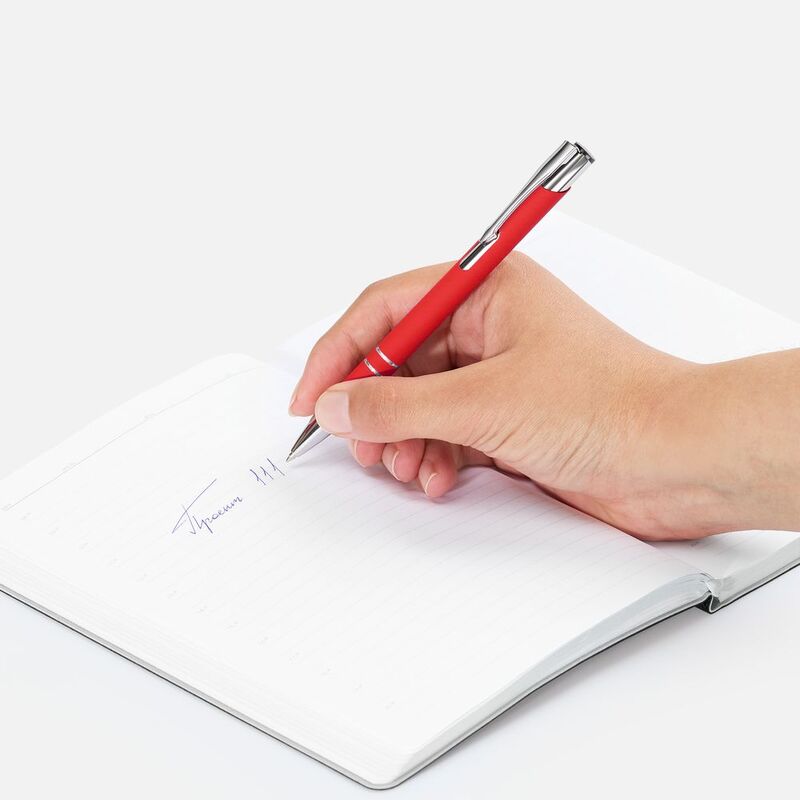 Ручка шариковая Keskus Soft Touch, красная арт.16425.50