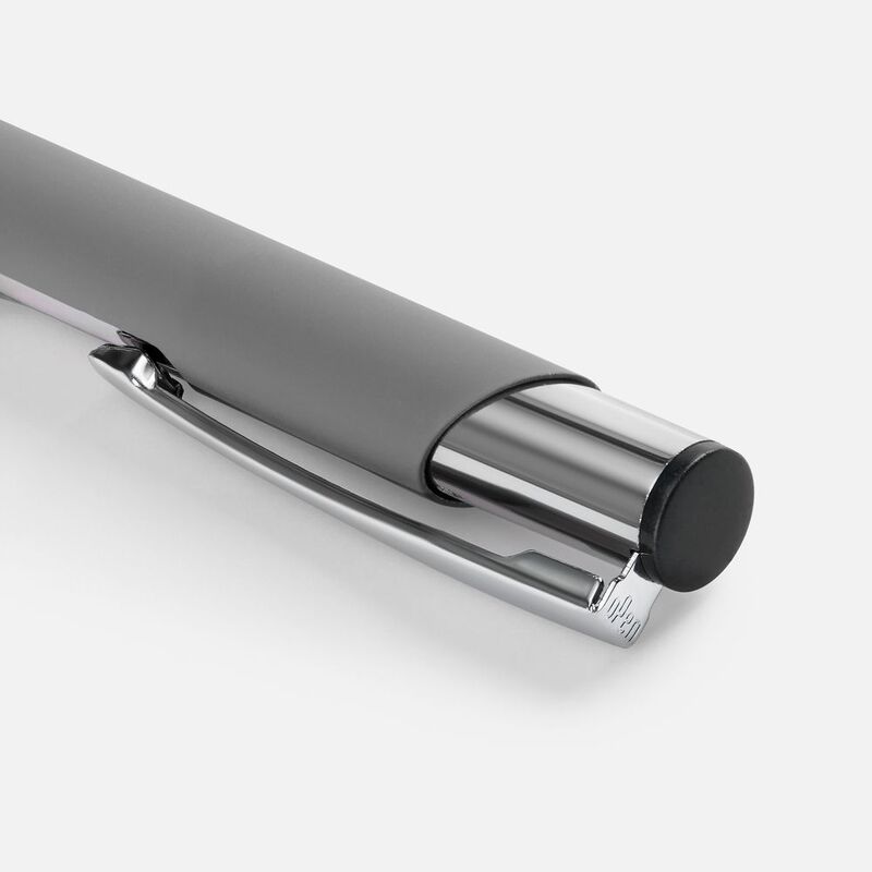 Ручка шариковая Keskus Soft Touch, серая арт.16425.10