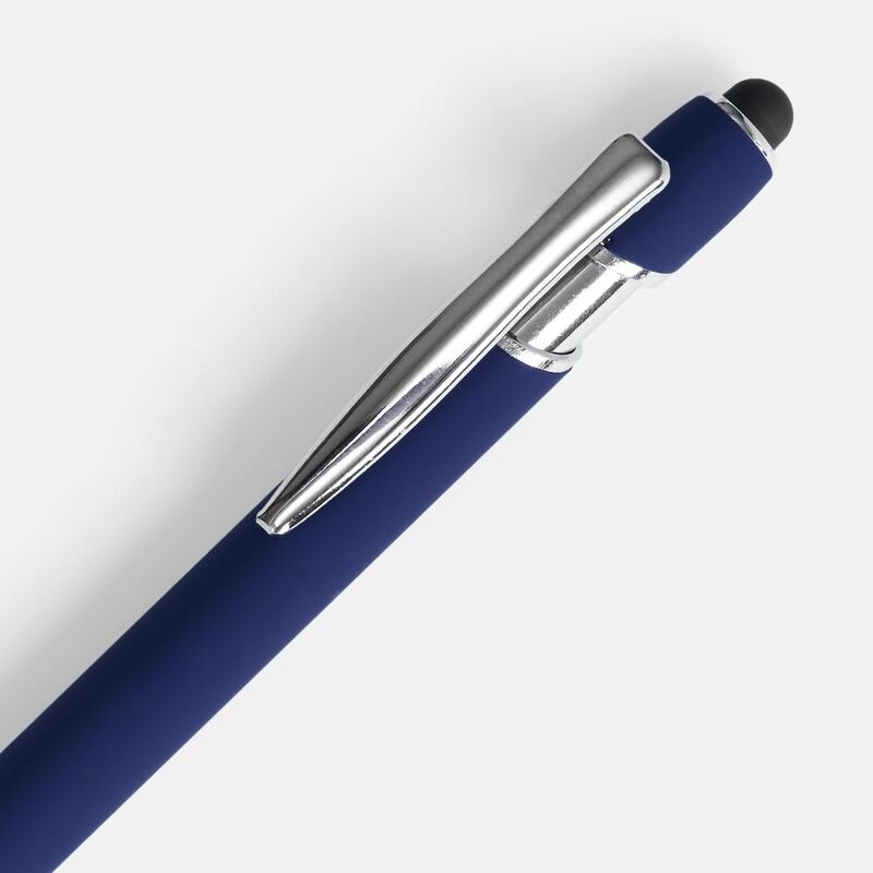 Ручка шариковая Pointer Soft Touch со стилусом, темно-синяя арт.16426.40