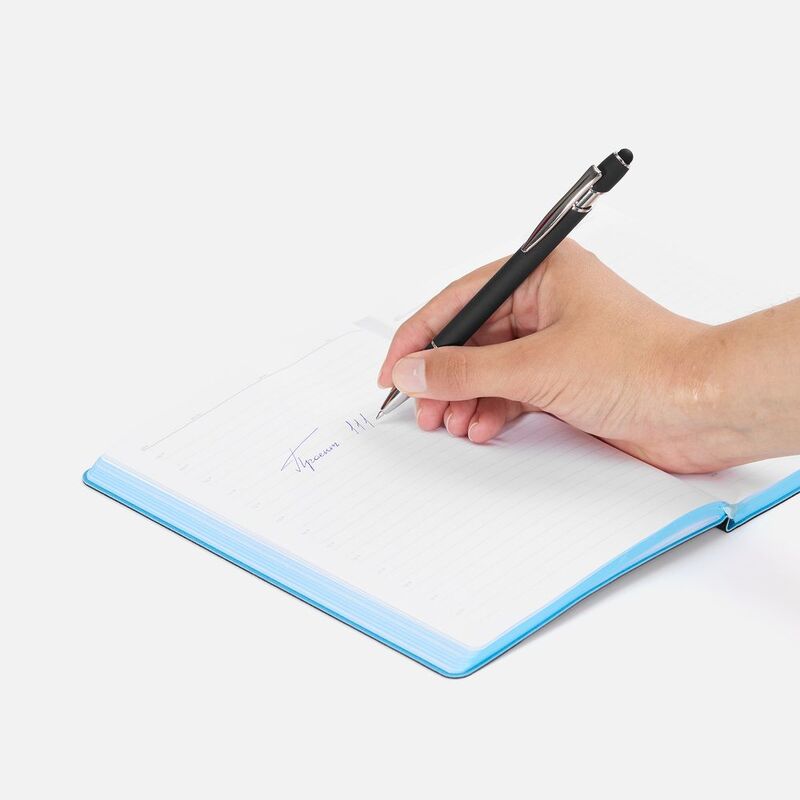 Ручка шариковая Pointer Soft Touch со стилусом, черная арт.16426.30