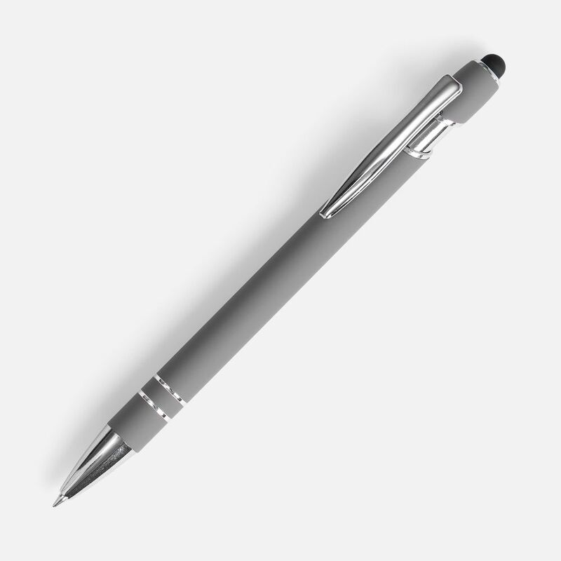 Ручка шариковая Pointer Soft Touch со стилусом, серая арт.16426.10