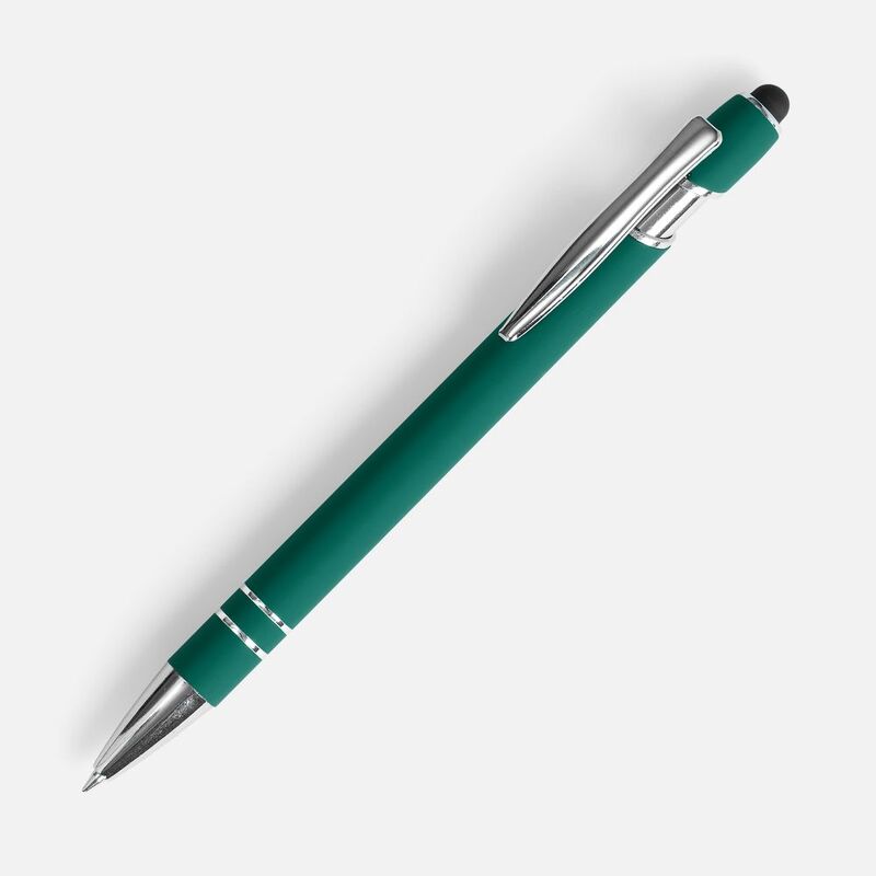Ручка шариковая Pointer Soft Touch со стилусом, зеленая арт.16426.90