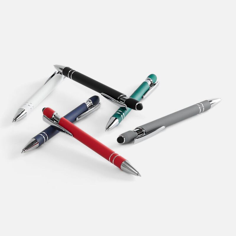 Ручка шариковая Pointer Soft Touch со стилусом, зеленая арт.16426.90