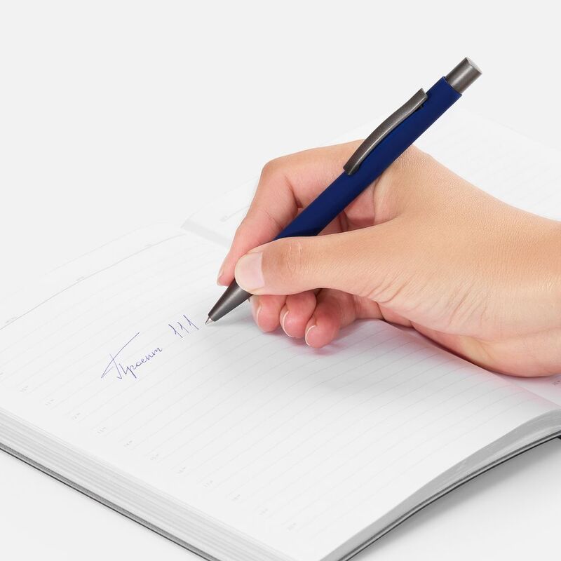 Ручка шариковая Atento Soft Touch, темно-синяя арт.16427.40