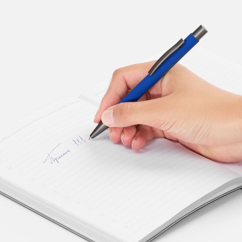 Ручка шариковая Atento Soft Touch, ярко-синяя арт.16427.44