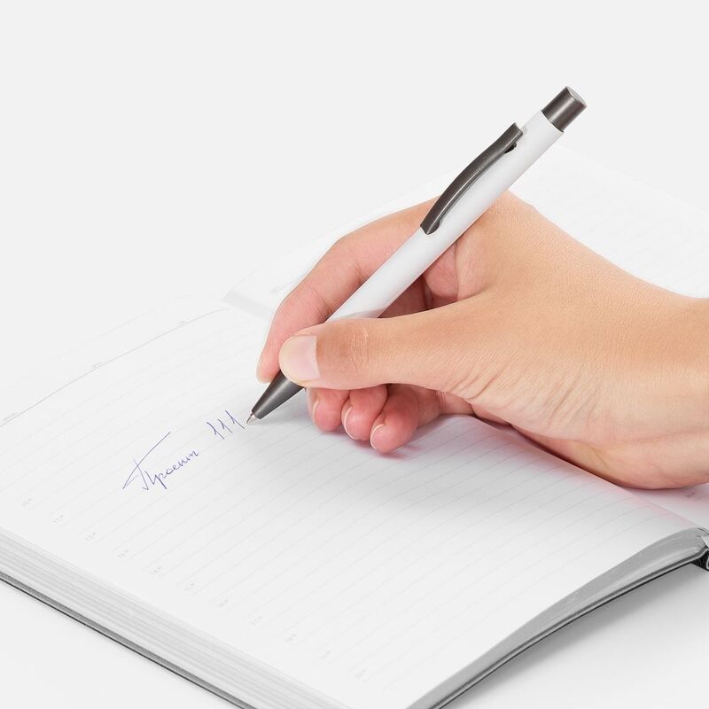 Ручка шариковая Atento Soft Touch, белая арт.16427.60