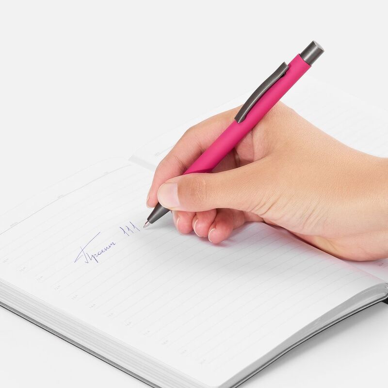 Ручка шариковая Atento Soft Touch, розовая арт.16427.15