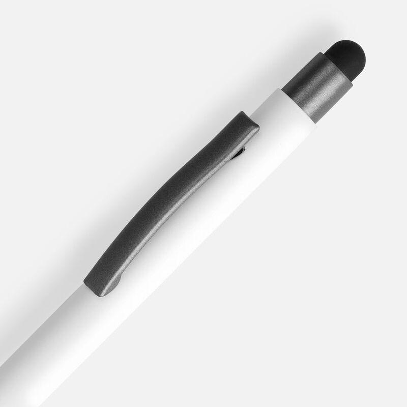 Ручка шариковая Atento Soft Touch со стилусом, белая арт.16428.60