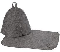 Набор для бани Heat Off с ковриком, серый арт.16952.10