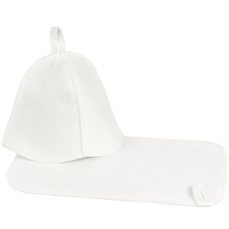 Набор для бани Heat Off с ковриком, белый арт.16952.60