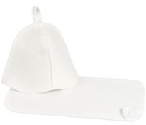 Набор для бани Heat Off с ковриком, белый арт.16952.60