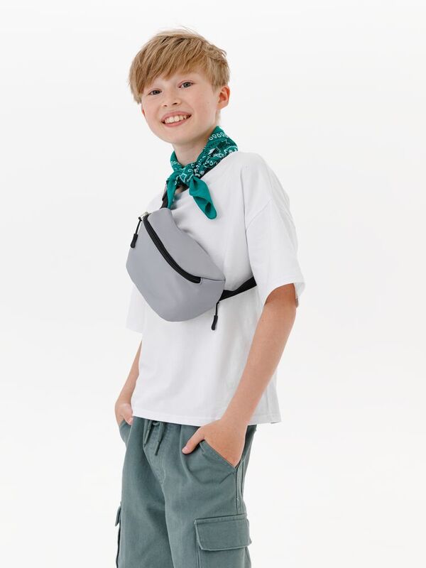 Детская поясная сумка Sonrisa, серая арт.19172.10
