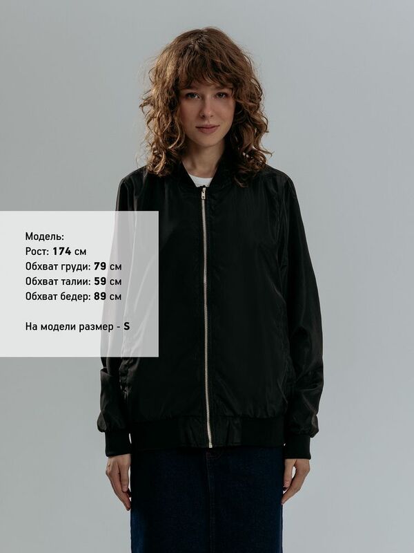 Бомбер Wigton, черный арт.17622.30