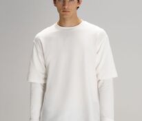 Футболка оверсайз с двойным рукавом Kosmos, молочно-белая арт.19180.60