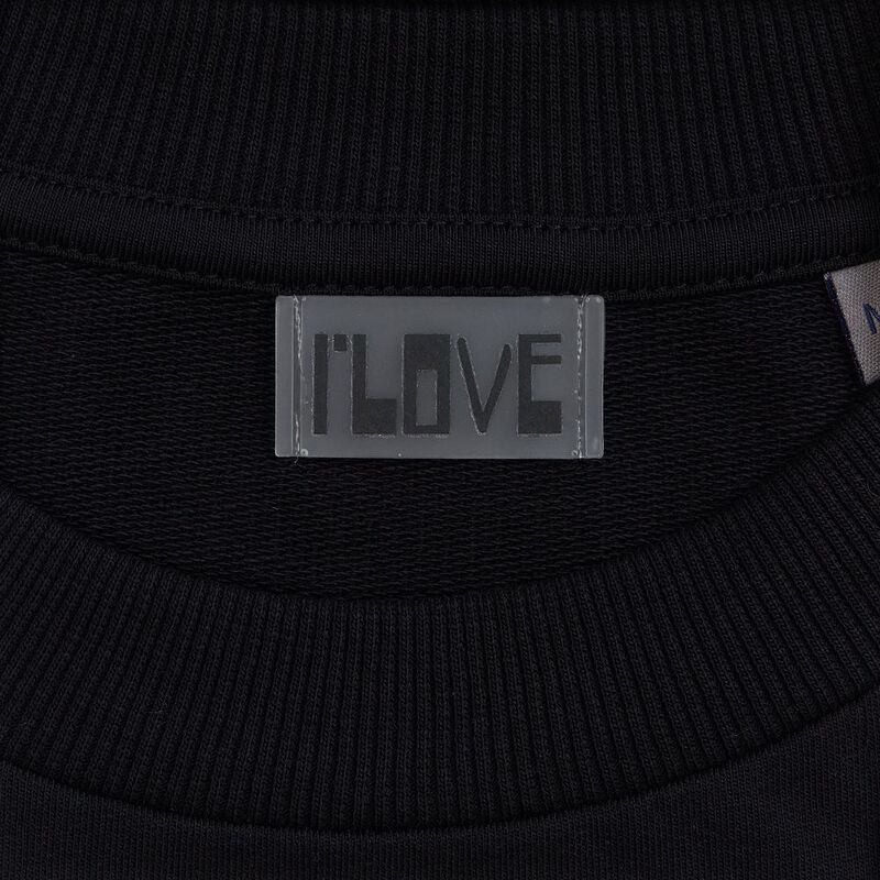 Футболка оверсайз с двойным рукавом Kosmos, черная арт.19180.30