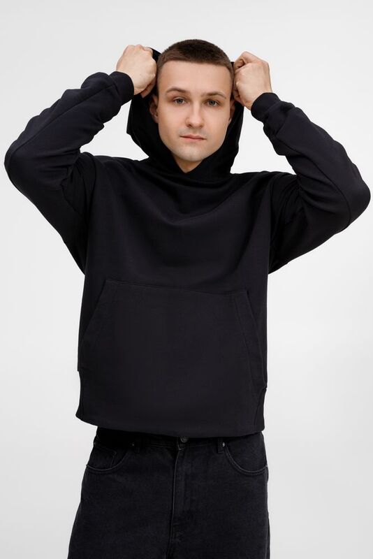 Худи оверсайз унисекс Kosmos, черное арт.19184.30