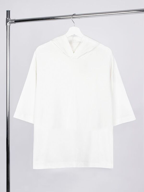 Футболка оверсайз унисекс с капюшоном Neofit, молочно-белая арт.19186.60