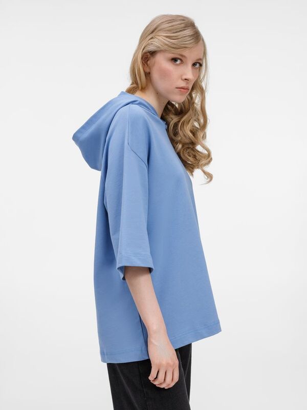 Футболка оверсайз унисекс с капюшоном Neofit, синяя арт.19186.44