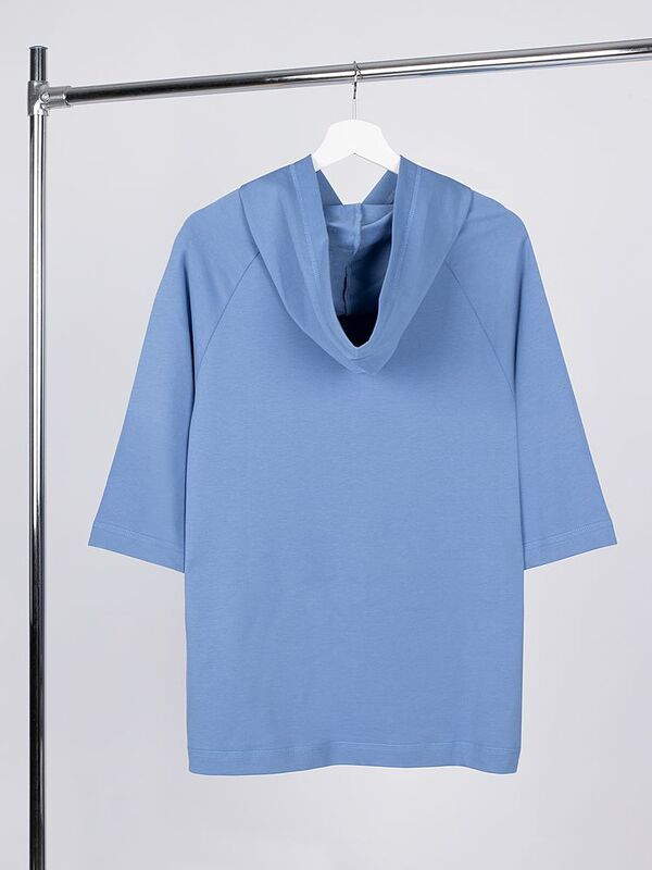 Футболка оверсайз унисекс с капюшоном Neofit, синяя арт.19186.44