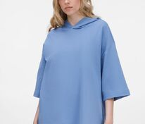 Футболка оверсайз унисекс с капюшоном Neofit, синяя арт.19186.44