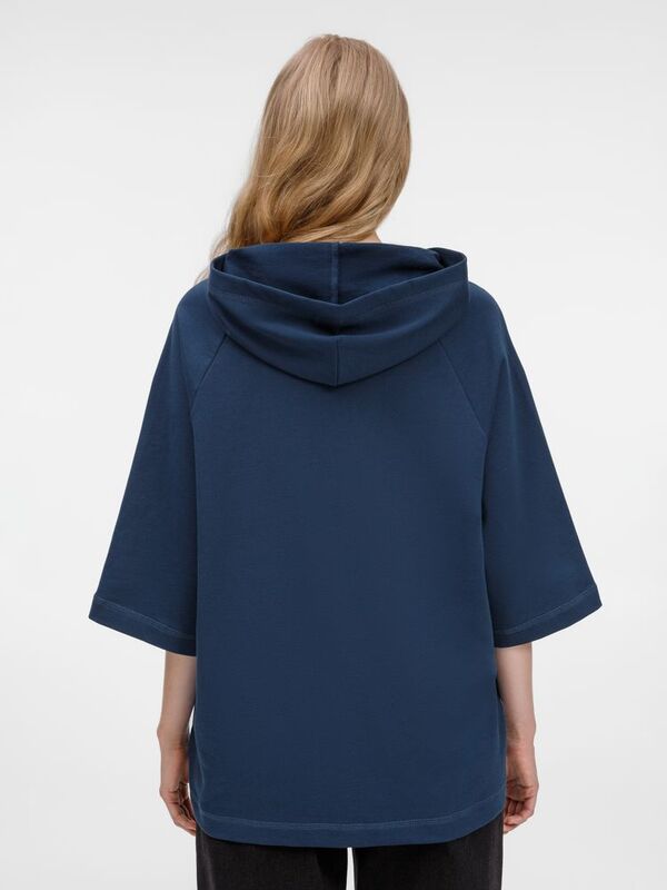 Футболка оверсайз унисекс с капюшоном Neofit, темно-синяя арт.19186.40