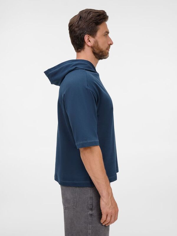 Футболка оверсайз унисекс с капюшоном Neofit, темно-синяя арт.19186.40