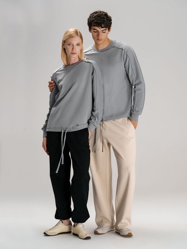 Свитшот унисекс Vozduh, светло-серый арт.19187.10