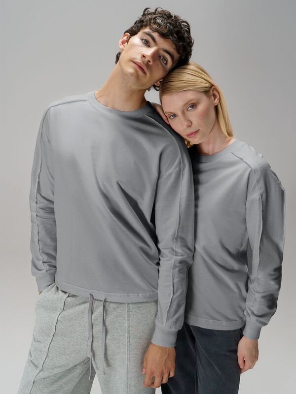 Свитшот унисекс Vozduh, светло-серый арт.19187.10