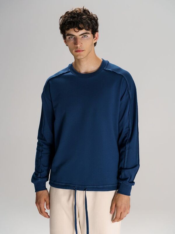 Свитшот унисекс Vozduh, темно-синий арт.19187.40