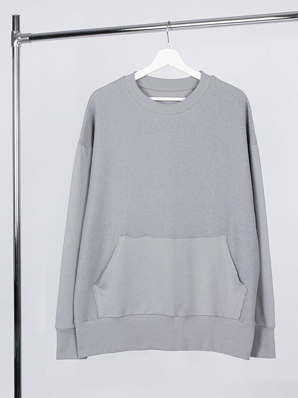 Свитшот оверсайз унисекс Vozduh, светло-серый арт.19188.10